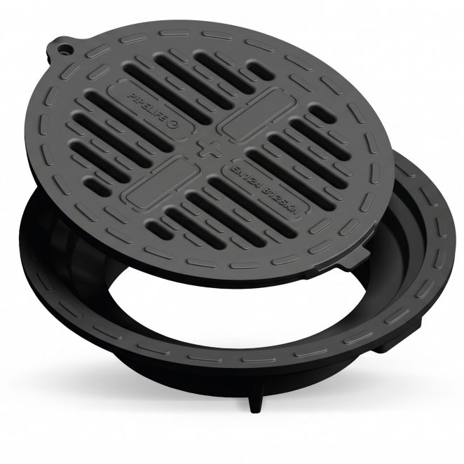 Composite manhole grate