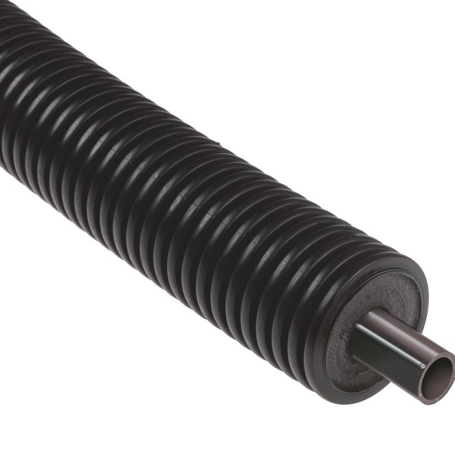 Preinsulated Pipe Black with Wire
