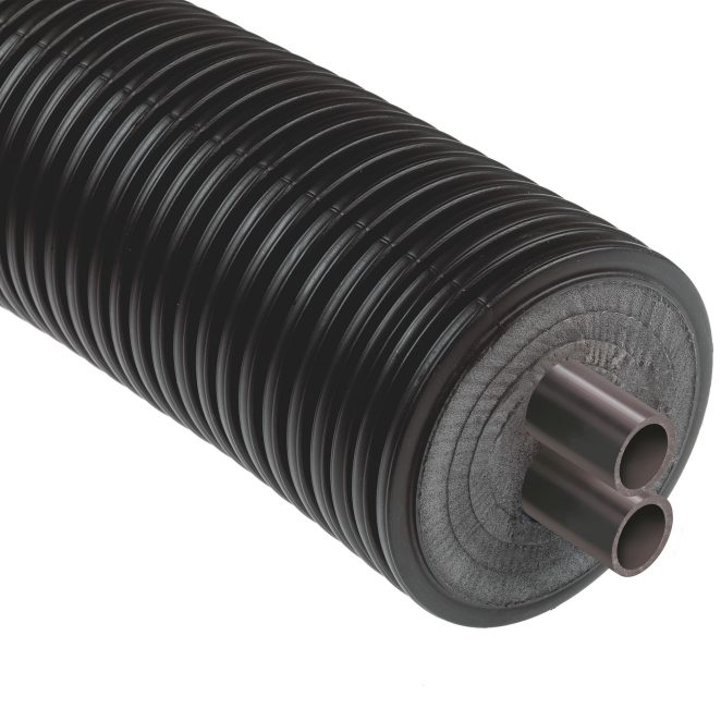 Preinsulated Pipe Black Double