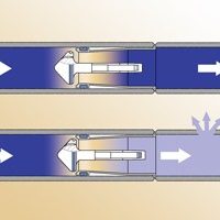 A visualization depicting the working principle of Pipelife Gas-Stop™  | Pipelife