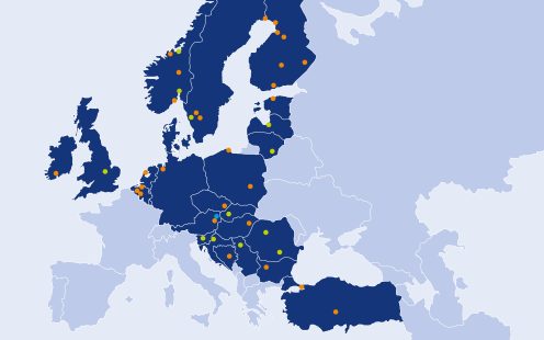 All Pipelife production sites and main offices in Europe