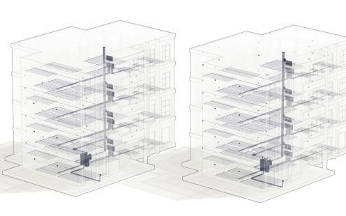 Illustration HVAC application area prefab