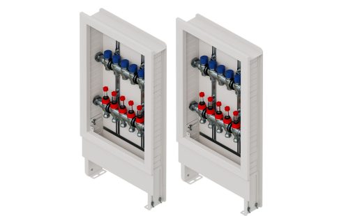 Prefab manifold hydronic heating cooling 3D | Pipelife