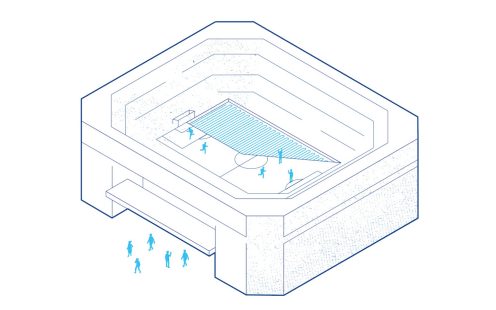 Pipelife hydronic undersoil heating stadium visual