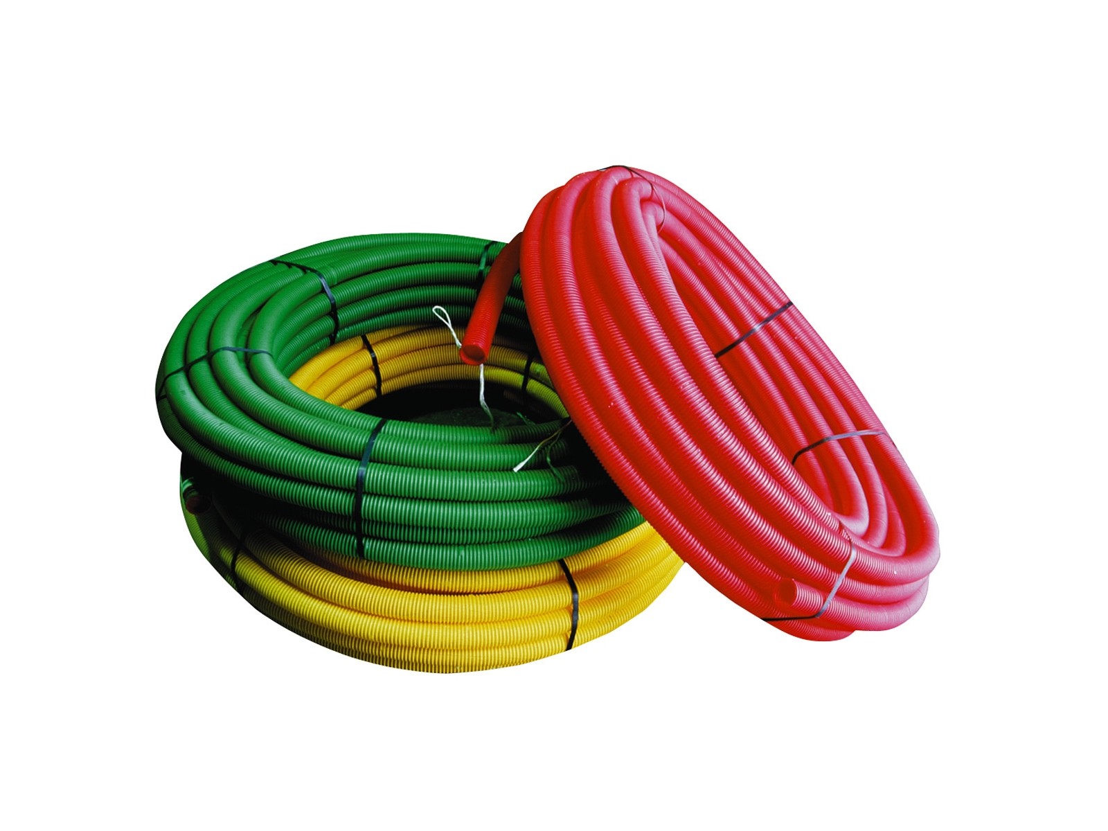 Corrugated plastic tubing cable protection