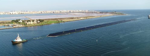 World's longest freight transport through the Suez Canal