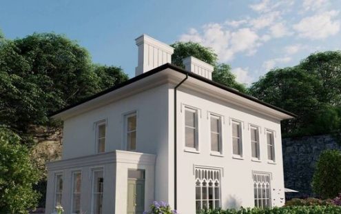 Visualization of Carrig House's facade after the restoration | Pipelife