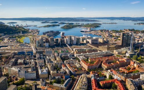 Panoramic aerial view photo of Oslo from drone | Pipelife