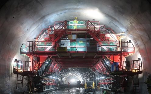 Close up of the construction works at the Strømsåsen tunnel | Pipelife