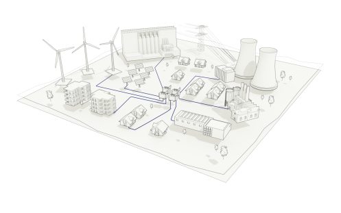 Cable protection Illustration Energy supply and distribution