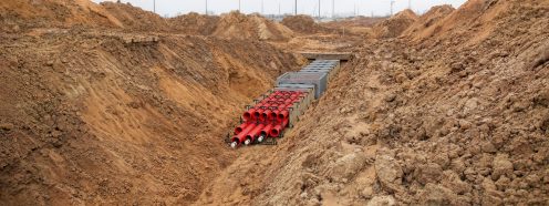 Cable protection pipes duct banks