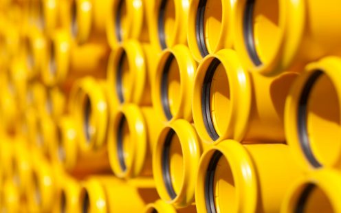Cable protection tubes yellow