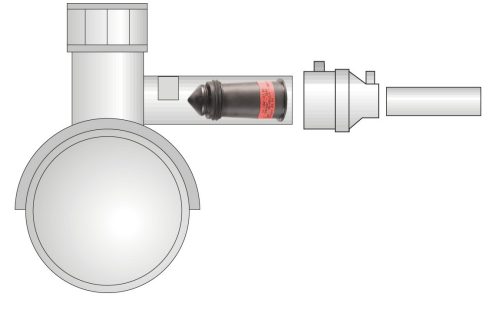 Visualization of a gas pipe with Pipelife Gas-Stop™ inserted | Pipelife