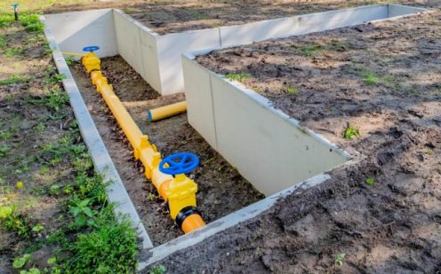 Demo Waterstofhuis in Apeldoorn met gasleiding en gas-stop van Pipelife