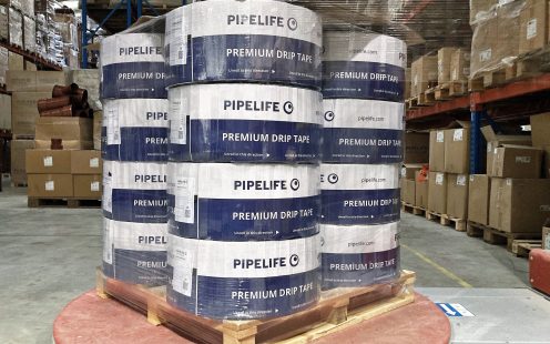 Multiples rolls of the premium drip tape at Pipelife's warehouse in Botevgrad | Pipelife