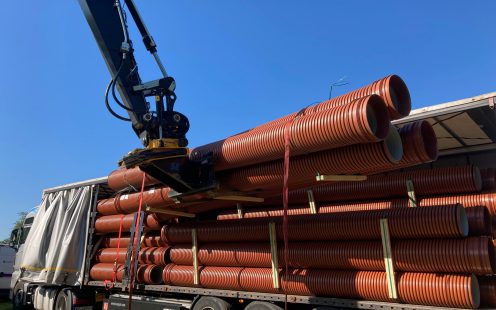 Transportation of drainage pipes  | Pipelife