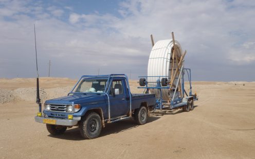 Transportation of coiled SoluForce pipes | Pipelife