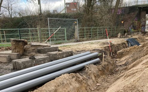 Durofort pipes at the installation site | Pipelife