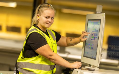 A production specialist at Pipelife Norway's plant | Pipelife