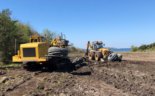 Drainage pipe installation on the Swedish west coast | Pipelife
