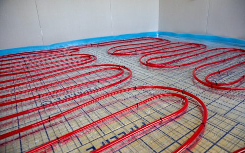 Unrolled and installed underfloor heating mats in Martin's house in Trudovets | Pipelife