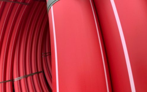 Close-up of cable protection pipes for trenchless installation | Pipelife