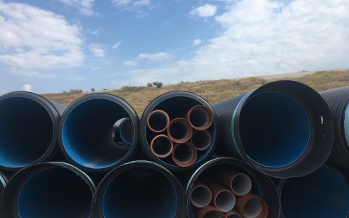 Pipelife's drainage and wastewater pipes at the installation site | Pipelife