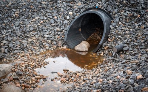 Close-up of the end of the new fish passage in the Lapua river | Pipelife