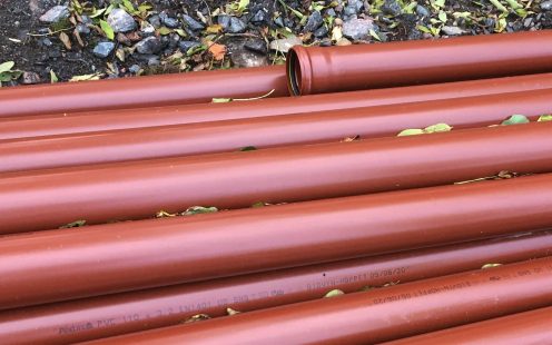 Biovyn pipes at the building site of the Hope Preschool | Pipelife