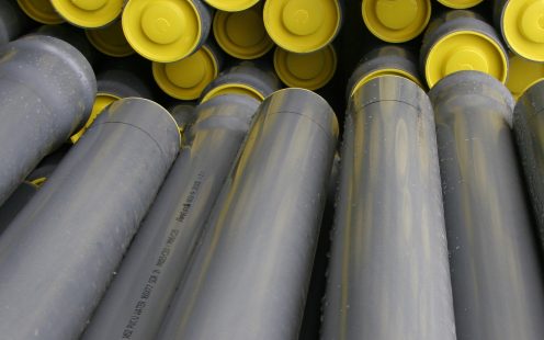 PVC potable water supply pipes at the warehouse | Pipelife
