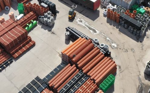 Aerial view of Pipelife Latvia's Warehouse | Pipelife