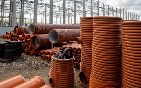 Drainage pipes and inspection chambers for A6 logistics park | Pipelife