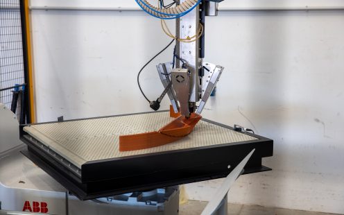 3D printing of a manhole flow profile in process | Pipelife