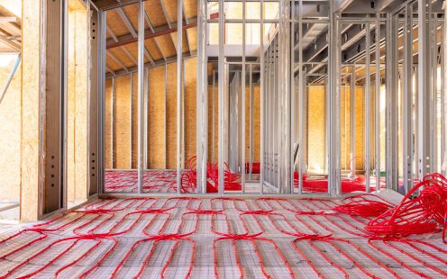 Prefab underfloor heating pilot in Lutjebroek