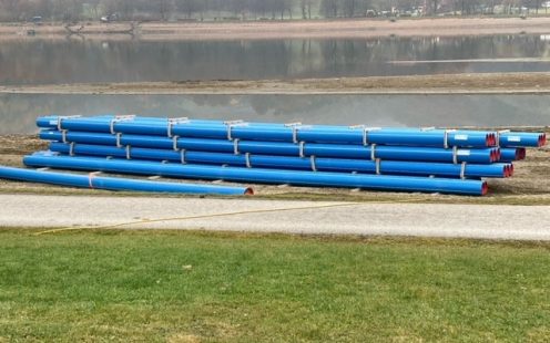 AQUALINE RC Robust pipes waiting for their deployment at Lake Stubenberg | Pipelife