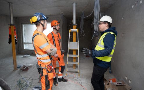 The installers working at the site | Pipelife