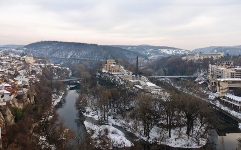 Aerial view of Veliko Tarnovo in winter | Pipelife