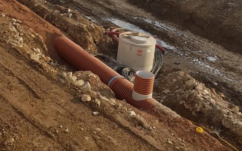 A view from above to the installation site in Kirchbach | Pipelife