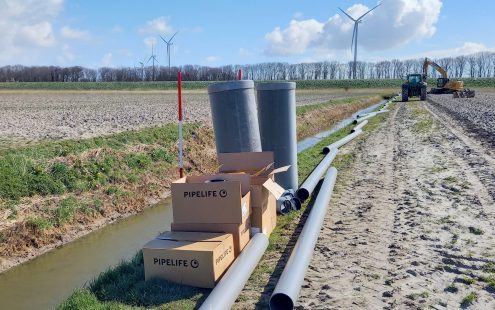 Several Durofort pipes and Pipelife boxes at the installation site | Pipelife