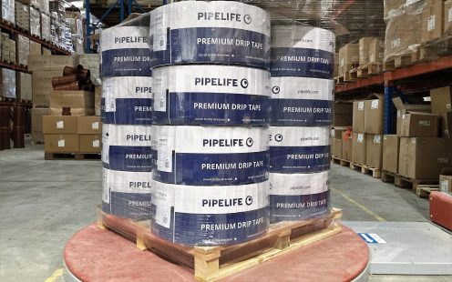 Multiples rolls of the premium drip tape at Pipelife's warehouse in Botevgrad | Pipelife