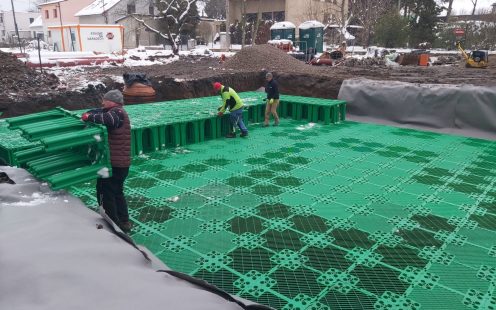 Pipelife Czechia designed and supplied a comprehensive stormwater management solution for an upcoming kindergarten in Hostivice