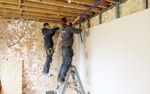 Prefab HVAC installation process
