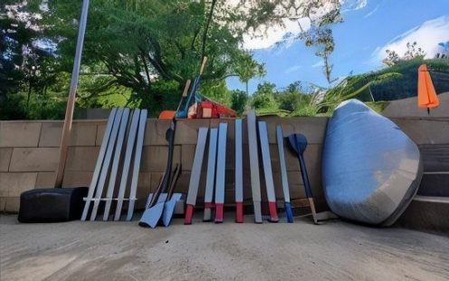 Pipe cuttings donated to the Youth House in Otrokovice, Czechia