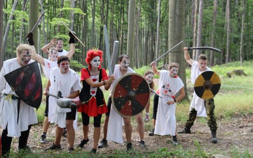 Pipe cuttings donated to the Youth House in Otrokovice, Czechia