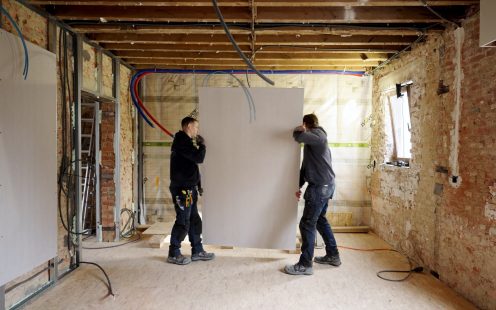 Prefab HVAC installation process