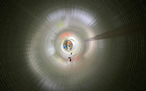 View inside of drinking water tank