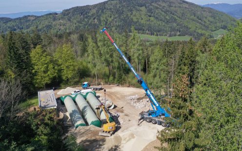Water Reservoir finished view in Stattegg, Austria