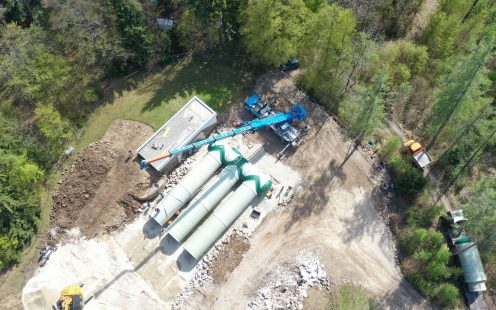 Drinking water storage tanks installation in Stattegg, Austria