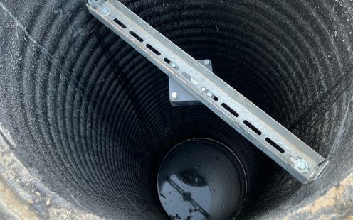 In spring 2024, a stormwater infiltration body consisting of 588 Stormbox II crates was installed under the store's parking lot.