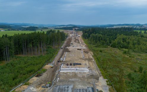 Aerial view of the S10 construction site